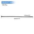 thumbnail image 2 of Uxcell 100Pcs Push Mount Zip Ties 10 Inch Cable Zip Tie Mounts Nylon, Black, 2 of 6