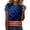 Blue, variant on Vedolay Women Shirts Casual Women's Size Plus Printed Short-Sleeve V-Neck T-Shirt,Dark Blue S