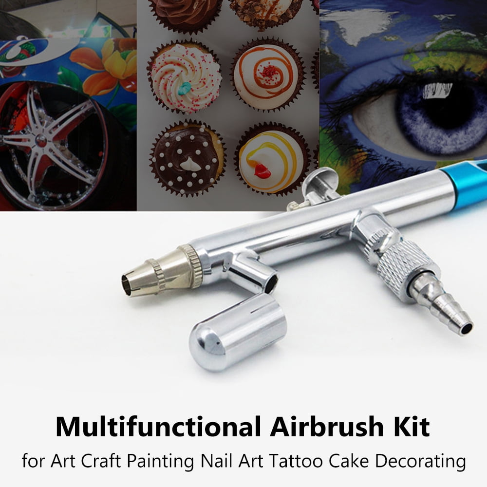 0.35mm Siphon Feed Dual-action Airbrush Kit Set Spray  With 5cc & 22cc Fluid Cup For Art Craft Painting Nail Art Tattoo Cake Decorating Type 1