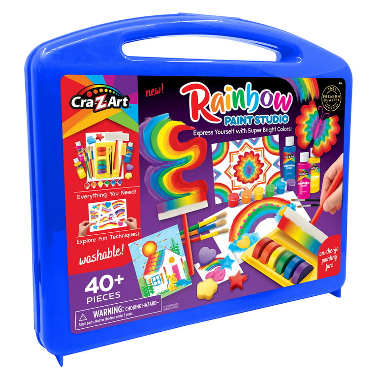 Cra-Z-Art Rainbow Paint Studio, Multicolor 40 Piece Unisex Art Kit, Child  Ages 4 and up 
