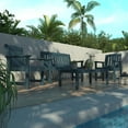 thumbnail image 2 of Highwood 4pc Lehigh Conversation Set - 4ft Bench, Two Garden Chairs and Conversation Table, Outdoor, Eco-friendly, Synthetic Wood, 2 of 9