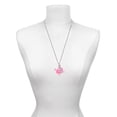 thumbnail image 3 of Delight Jewelry Acrylic Large Pink Skull Silvertone Always My Sister Bar Charm Necklace, 23", 3 of 4
