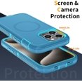 thumbnail image 3 of YWC-pour iPhone 12 Étui [Compatible avec MagSafe], Protection Robuste Antichoc 3 Couches, Résistant aux Chutes et Charge Sans Fil (Aqua, iPhone 12/iPhone 12 Pro), 3 of 4