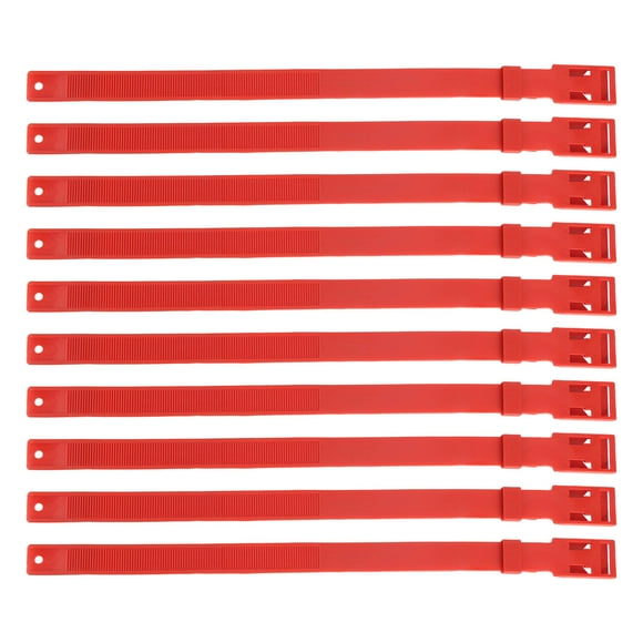Lot de 10 colliers de chèvre réglables Enuréthane pour animaux de ferme, vache, cheval, mouton, 58,4 cm, rouge