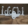 thumbnail image 4 of Lot 6 Antique-Style Double Acorn White School Coat Hook Cast Iron Wall Hardware, 4 of 4