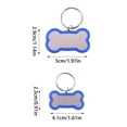 thumbnail image 2 of SIfdSeng Acier Inoxydable Gravé Paillettes Forme d'Os ID Double Texte Personnalisé Léger Nom de Chat, 2 of 4