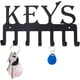 thumbnail image 2 of Llavero de metal negro para colgar en la pared, ideal para puerta de garaje, con 7 ganchos., 2 of 7