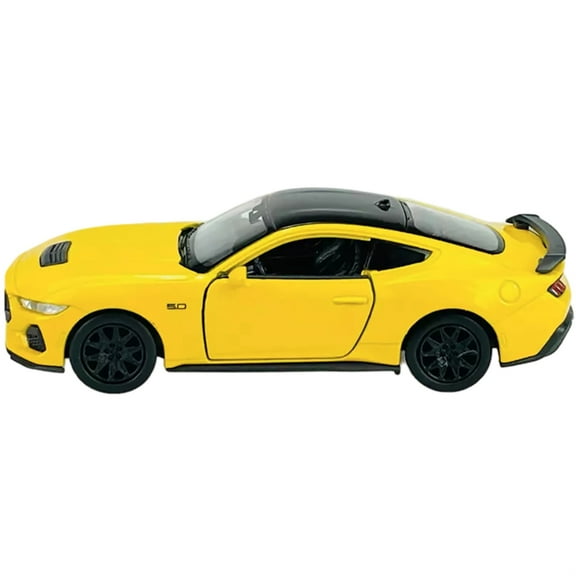 2024 Ford Mustang GT 5.0 Yellow with Black Top "NEX Models" Series 1/25 Diecast Model Car by Welly