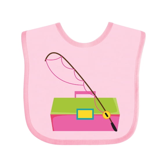 Inktastic Fishing Tackle Girls Girls Baby Bib