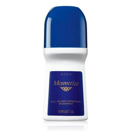 - Avon Deodorant Men's Roll-on Mesmerize, Quick-drying, Non-whitening, Anti-stain formula, 24-Hour Odor and Wetness Protection, 2.6oz/75ml