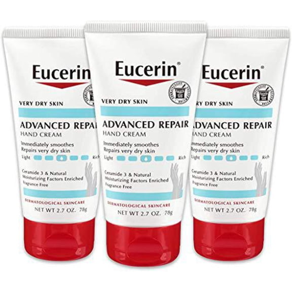 Eucerin Advanced Repair Hand Creme 2.7 oz (Pack of 3)
