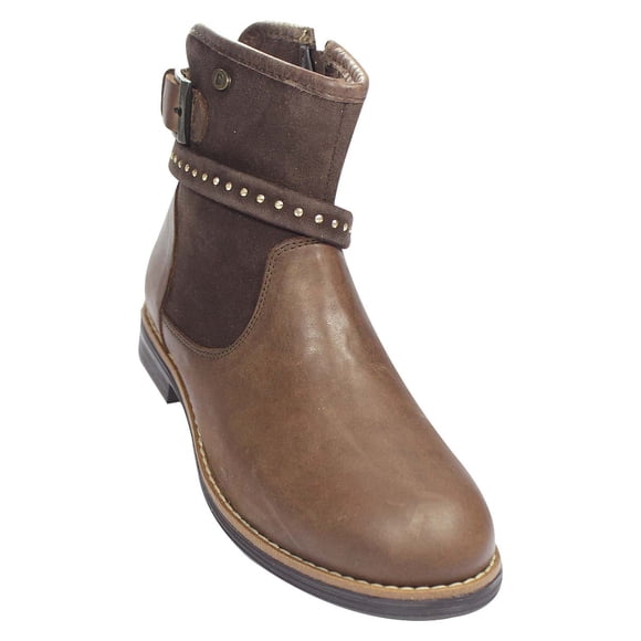 Botin casual coqueta mujer cafe piel 92310f LEON 92310fmp