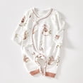 thumbnail image 2 of Newborn Baby Girl Fall Outfit Romper Long Sleeve Jumpsuit Bodysuit Elastic Waist Pants Infant Clothes, 2 of 4