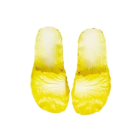 

Daeful Women Flat Sandal Slip On Slides Summer Slide Sandals Lightweight Beach Shoes Ladies Quick Dry Shower Slipper Yellow 5.5-6