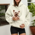 thumbnail image 2 of ibiyuan Womens Oversized Hoodies Fleece Pet Pouch Sweatshirts Fall Fashion 2025 Pullover Sweaters Winter Clothes, 2 of 6