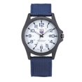 thumbnail image 4 of Zzbeans Military Sports Watch, Outdoor Mens Date Analog Quartz Wrist Watch, Stainless Steel Canvas Hook Buckle, Casual Water Resistant Watch for Men Hiking Date, Blue, 4 of 4