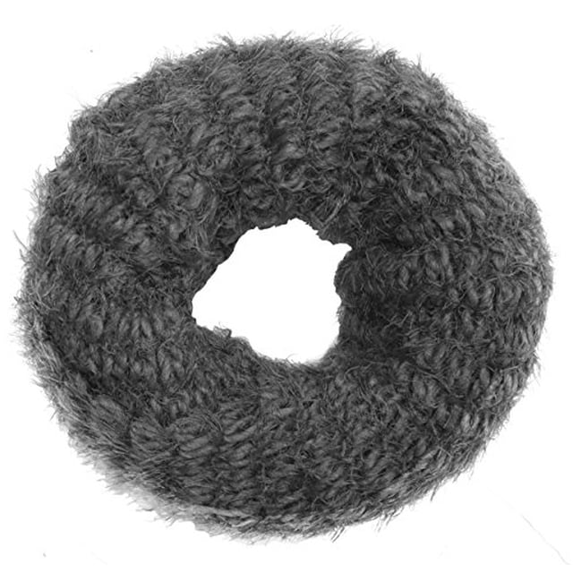 Peach Couture Trendy Multi Color Warm Cozy Fuzzy Chunky Knit Winter Infinity Scarves Grey 88