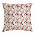 thumbnail image 1 of Flower Throw Pillow Cushion Cover, Vintage Pastel Colors of Abstract Floral Image with Doodle Flower Motifs and Dots, Decorative Square Accent Pillow Case, 20 X 20 Inches, Multicolor, by Ambesonne, 1 of 2