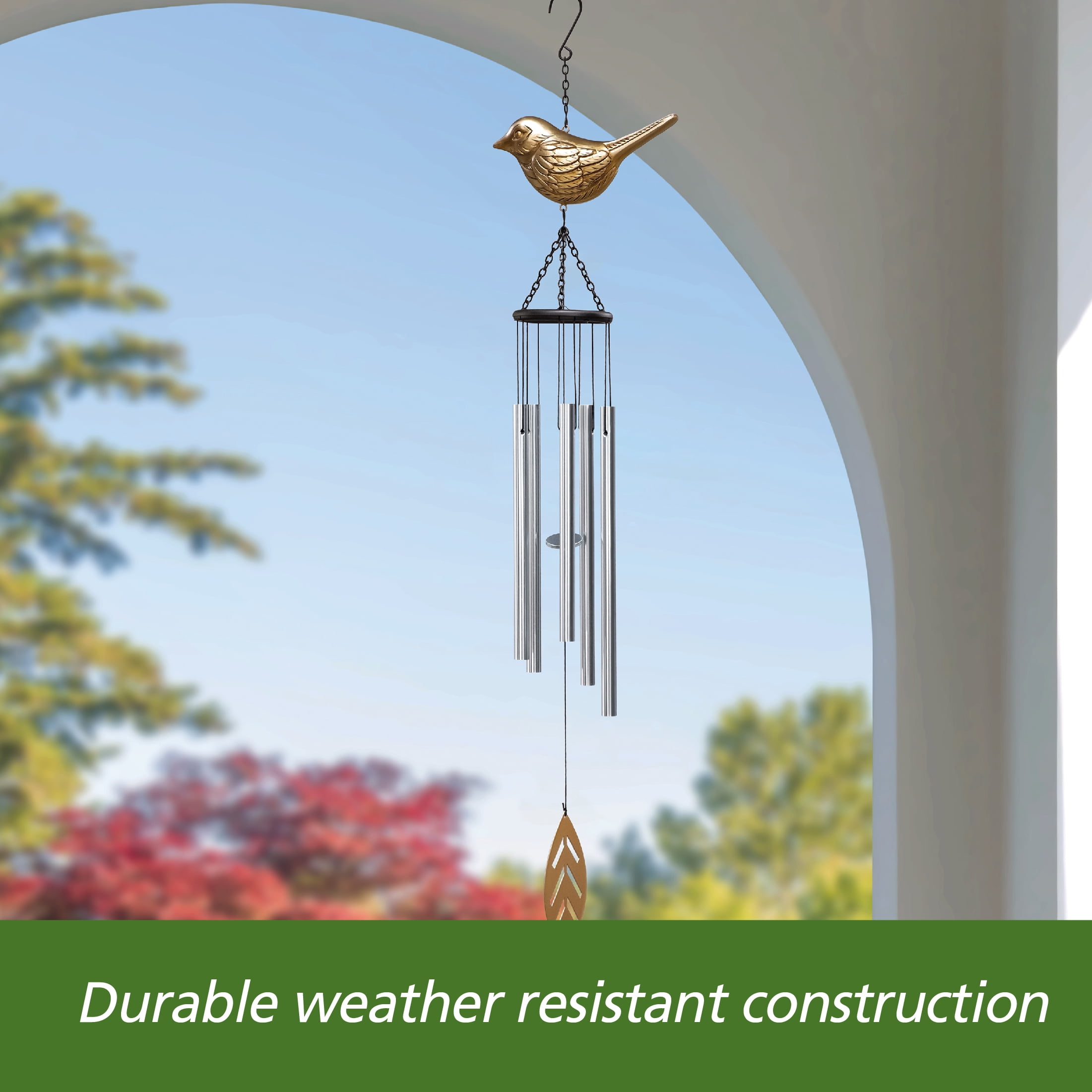 Mainstays Golden Bird Resin and Metal Outdoor Wind Chime