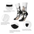 thumbnail image 3 of Logiee Colors Cats Print Adult Socks for Men & Women,Calf Socks, Ankle Socks,Boots Socks,Breathable Casual Sock,Unisex Crew Socks, 3 of 6