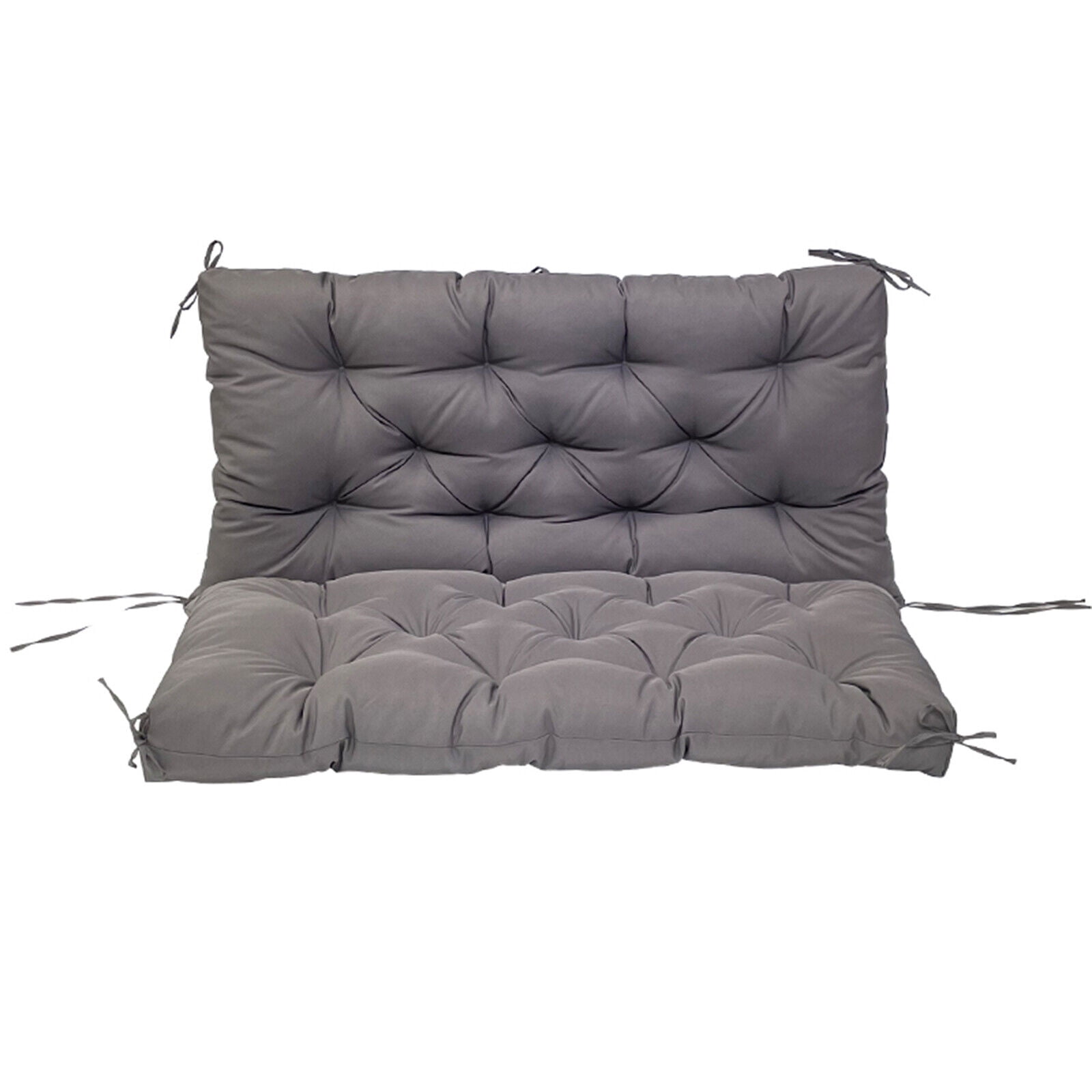 SHANNA Swing Cushion with Backrest and Ties 4'' Thicken Waterproof Swing Chair Seat Pad 2-3 Seater Patio Bench Cushion for Outdoor Garden Furniture