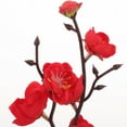 thumbnail image 6 of Raindrops Artificial Plum Blossom Picks with Vivid Red Silk Flowers for Home Decoration 3 Pcs, 6 of 6