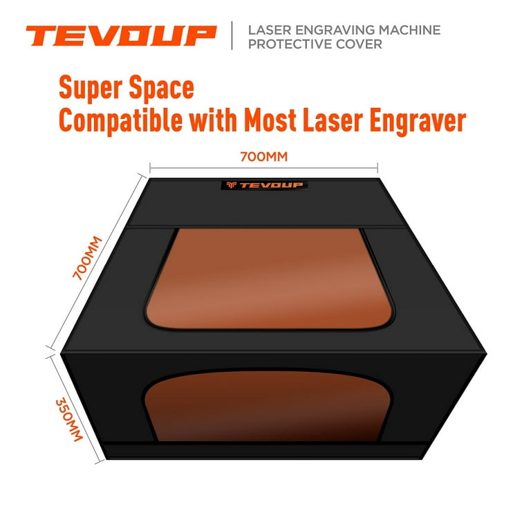 Laser Engraver Enclosure with 2 Vent 700x700x350mm Fireproof and Dustproof  Protective Cover for Most Laser Engraving Machine 