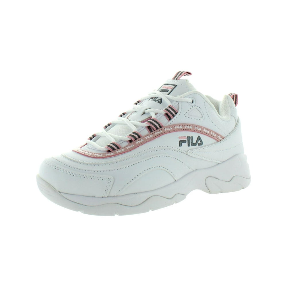 FILA - Fila Womens Ray Repeat Faux Leather Active Fashion Sneakers ...
