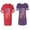 Men Red / Women Purple, variant on American Flag Matching Couple Cotton Jerseys (Men Red / Women Black) (Men S / Women S)
