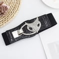 thumbnail image 1 of Cinturón Elástico Cinturón Negro PU Cuero 1 Piece Crystal 50mm Ancho Hebilla Skinny cinturo Cinturón Moda Cinturón Mustidable cinturo para Viajar F EL223-7 Salvador Cinturón de la cintura para mujer, 1 of 9