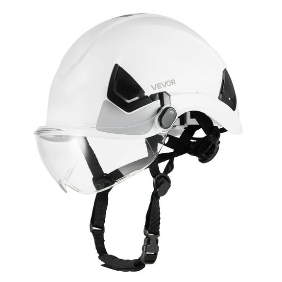 VEVOR Industrial Safety Helmet, ANSI/ISEA Z89.1 Approved ABS Hard Hat with Visor & 6-Point Ratchet Suspension, Adjustable Vented Hardhat for Men & Women, for Outdoor and Indoor Construction Workwear