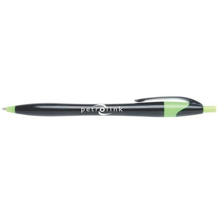 Hub Pen 329LIME-BLUE Javalina Midnight Black Pen - Lime Green Trim & Blue Ink - Pack of 250