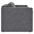 thumbnail image 3 of Loveseat Sofa Couch, Grey Gray, Fabric, Living Kitchen Cafe Bistro Hospitality Restaurant, Modern Contemporary HB34795, 3 of 9