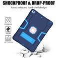 thumbnail image 2 of ELEHOLD Rugged Hybrid Case for iPad 9th/8th/7th 10.2"  2021/2020/2019, Tri-Layers Hard PC Soft Silicone Hidden Kickstand Anti-Scratch Shockproof Heavy Duty Case for Kids Men Women,Navyblue, 2 of 6
