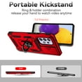 thumbnail image 2 of JTCASES for Samsung Galaxy A52 5G Case, Heavy Duty Protection Magnetic Car Mount Rotating Stand [Slide Camera Window] Rugged Shockproof Anti-fall Shell for Samsung A52 5G, Red, 2 of 9