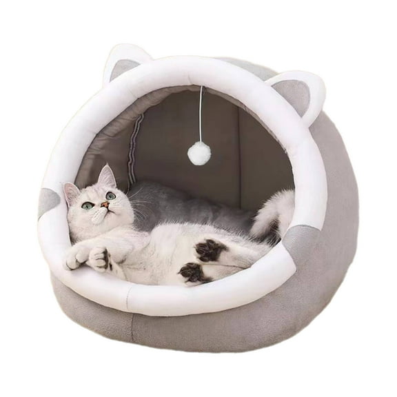 AUQ Cat Beds for Indoor Cats,Cozy Cotton Cushion for Relaxation Cat Bed,Effortless Cleaning and Maintenance Pet Bed,S