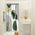thumbnail image 2 of Mid Century Boho Shower Curtain Green Palm Gold Ginkgo Leaf Abstract Arch Decorative Bath Curtain 36x72 Inch Polyester Fabric Waterproof Aesthetics Bathroom Curtain with Hooks, 2 of 6