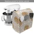 thumbnail image 2 of Flower Stand Mixer Cover, Vintage Rose Pattern Baroque Inspired Dated Royal Circle Ornate Motifs Print, Kitchen Appliance Organizer Bag Cover with Pockets, 5 Quarts, Pale Brown White, by Ambesonne, 2 of 4