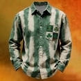 thumbnail image 2 of Gyexs St Patricks Day Shirt Men Saint Patrick Irish Printed Long Sleeve Button Down Shirts Casual Slim Fit Collared Outfits 2026 #08 Green, Size M, 2 of 3
