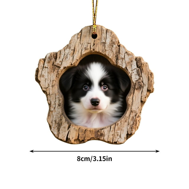 Christmas Tree Decorations,Festive Tree Hole Pendant Acrylic Decoration for Home Holiday Display