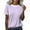 503_Purple, variant on Sweet Home Farm Short Sleeve Shirts for Women Spring Round Neck Color Blocked Loose Casual T Shirt T Shirts for Women Khaki