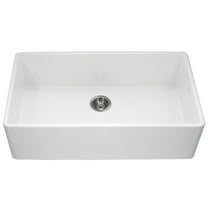 Houzer Platus 36 in White Fireclay Apron Front Farmhouse Single Bowl Kitchen Sink - PTG-3600 WH