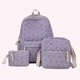 thumbnail image 3 of Mochila Juego Tres Piezas Acolchada Con Bolso Hombro Y Pequeño () Púrpura, 3 of 9