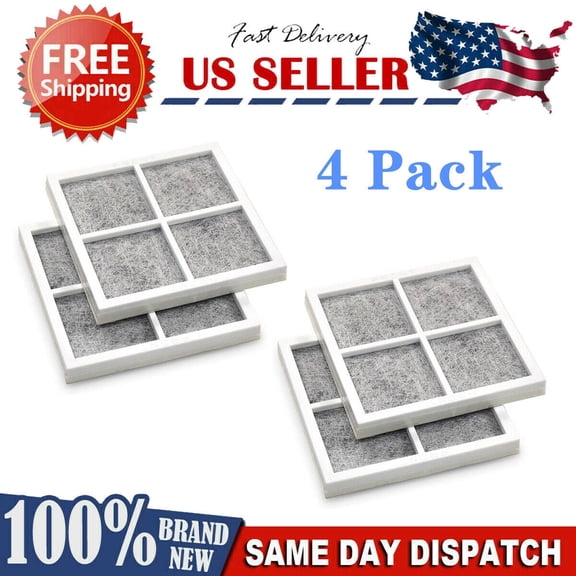 4 Pack Replacement Refrigerator Air Filter Fits for LT120F, ADQ73214402, ADQ73214403, ADQ73214404, ADQ73334008, Kenmore Elite 46-9918, 469918, and 9918