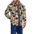 thumbnail image 3 of Zip Up Hoodies for Men - Elegant Snake Golden Flower Black Long Sleeve Comfrt Men'S Fashion Hoodies & Sweatshirts, Jackets for Men Hoodies Pullover Clothing Clothes with Pouch, 3 of 5