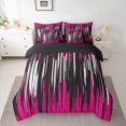 thumbnail image 2 of Homewish Neon Stripe 7-Piece Twin Bedding Sets,Modern Geometric Print Bedding Comforter Set,Pink White Black Sheet Sets For Girls Boys,Ultra Soft Home Decor Reversible, 2 of 8