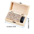 thumbnail image 3 of Wooden Toy Stamp Set 36 Style Alphabet Number Seals for Kids DIY Craft Notebook, 3 of 8