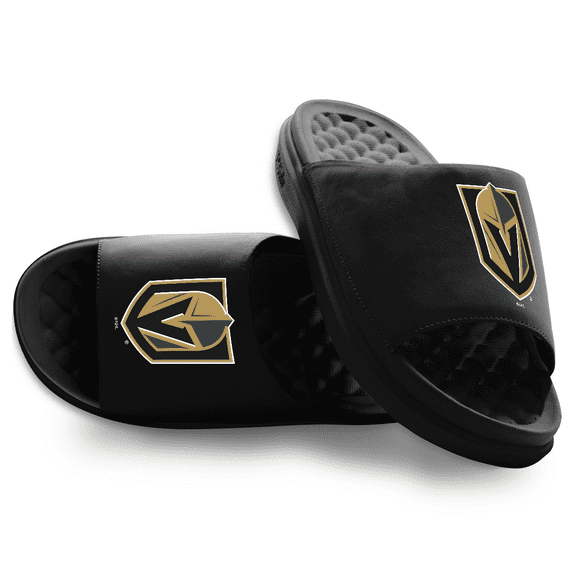 Unisex ISlide Black Vegas Golden Knights Primary Motive Slide Sandals