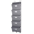 thumbnail image 3 of Organizador de Archivos Homyfort para Puertas Soporte de Almacenamiento Colgante 5 Bolsillos Extra Grandes Gris con Patrón de Linterna, 3 of 3