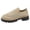 Khaki, variant on Rokment Women's Glitter Rhinestones Platform Walking Shoes Comfortable Slip on Socks Chunky Mid Heel Oxfords Casual Dress Fashion Sneakers Black Size 5.5